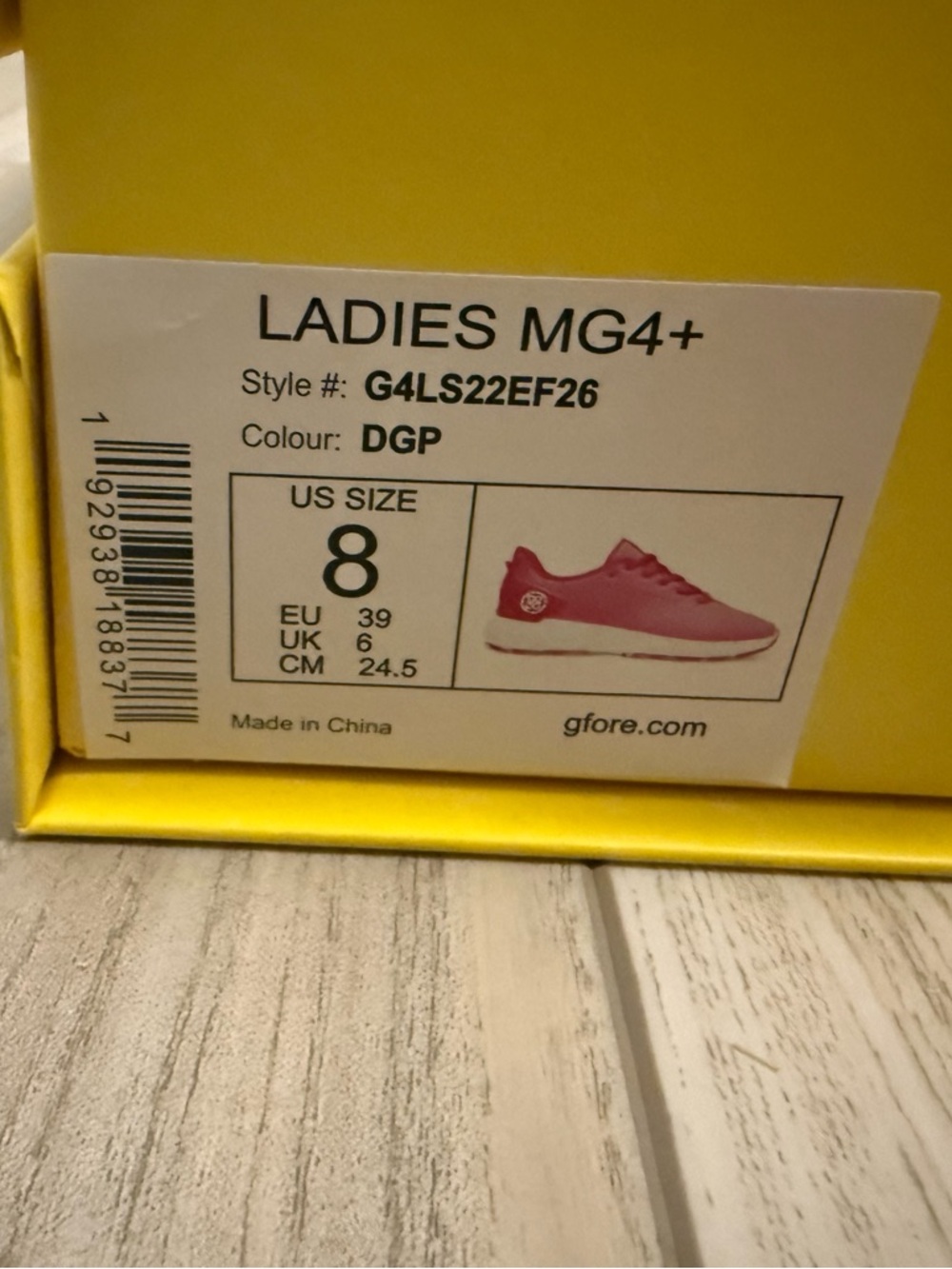 G/FORE Women's Fuchsia Athletic Golf Sneakers with White Midsole Size 8 like new - Picture 11 of 11